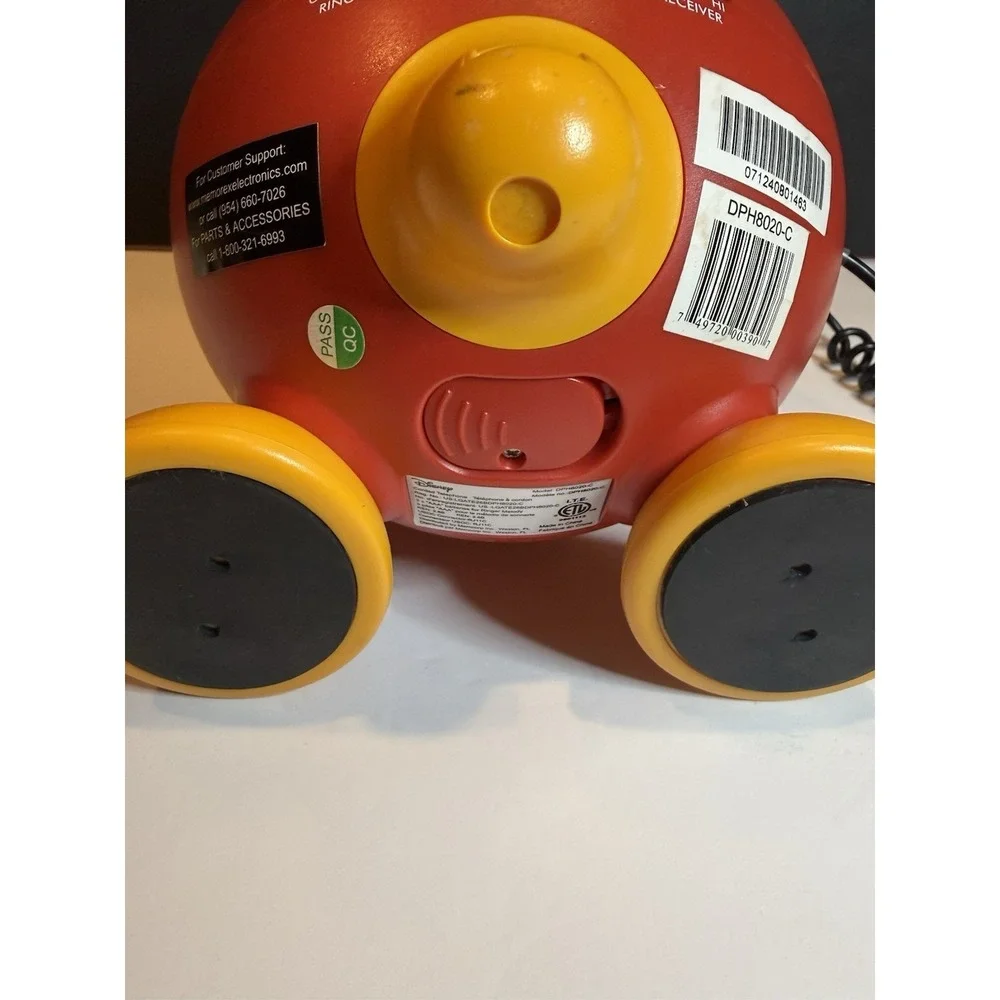 Disney Mickey Mouse Corded Push Button Desk Telephone Memorex DPH8020-C Tested